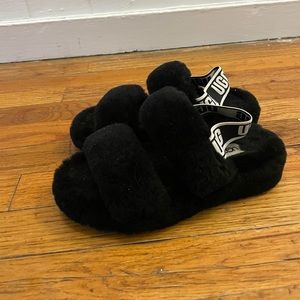 Black Ugg Slippers Size 6.5